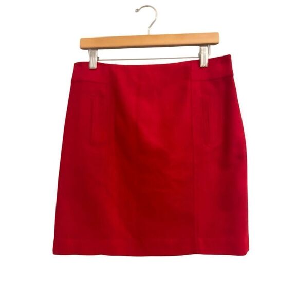 Talbots Red Wool Skirt 10P Holiday, Christmas, Valentine's Day EUC - Picture 1 of 8